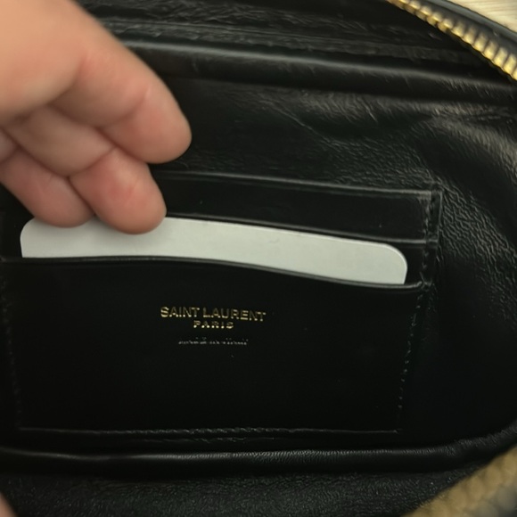 Saint Laurent Grain De Poudre Matelasse Monogram Mini Lou Camera Bag Black - Picture 10 of 16